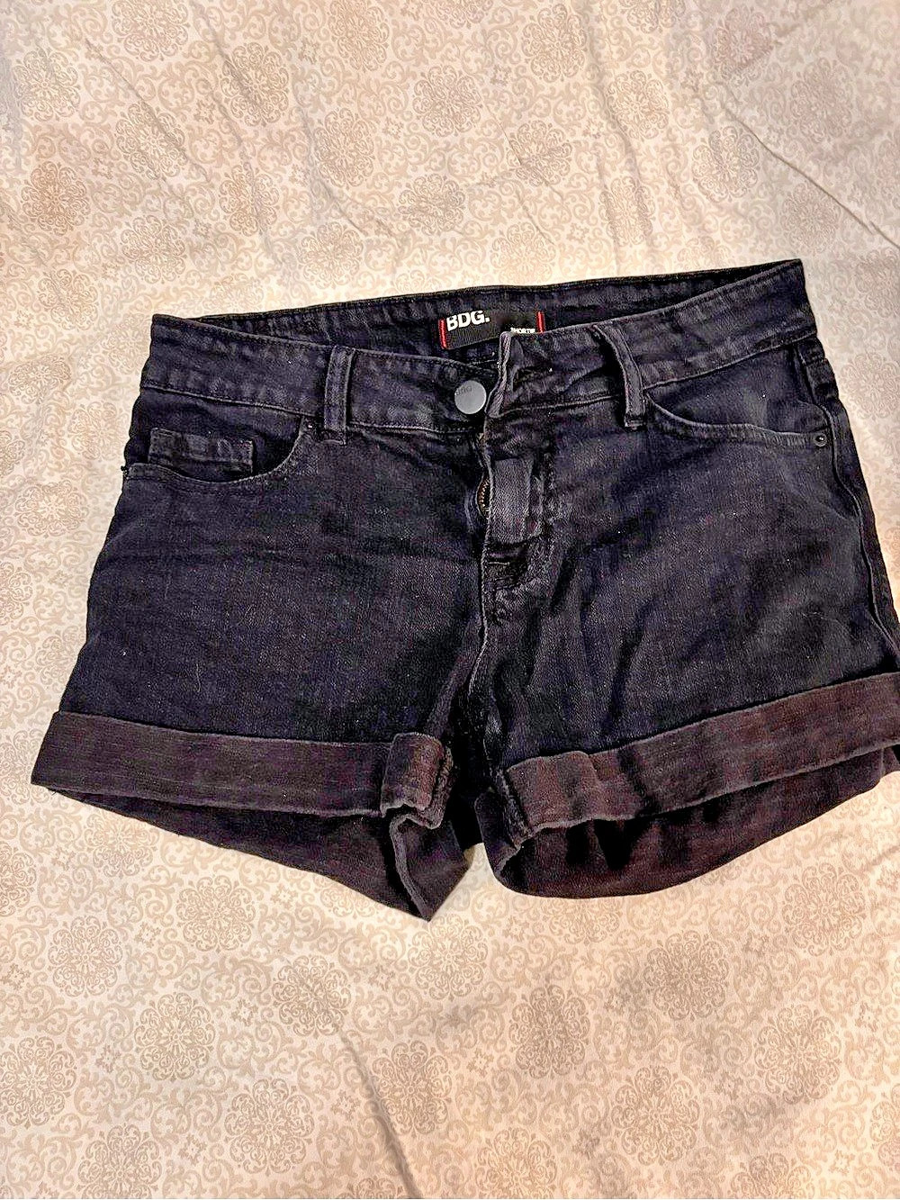 BDG Shortie Denim Shorts Black Waist 28